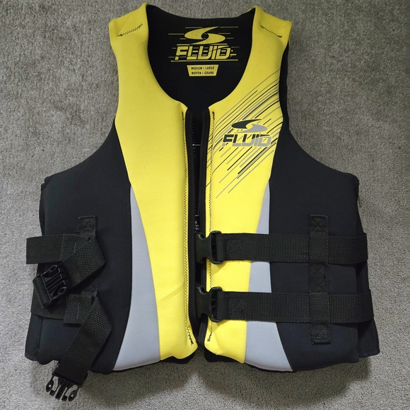 Fluid Other - Fluid Women Yellow & Black Life Vest Size US M/L